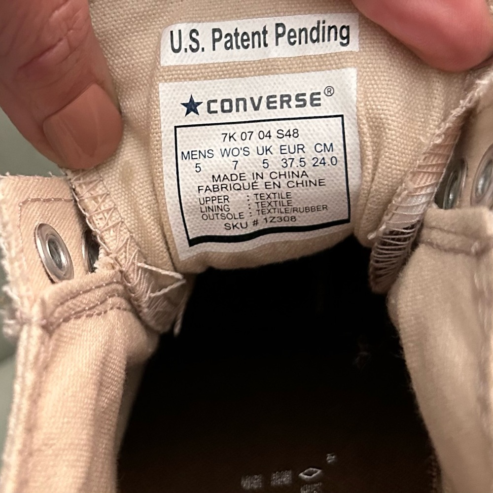 Women’s Size 7 Rare converse slip on with men’s striped tie detail - Picture 4 of 5